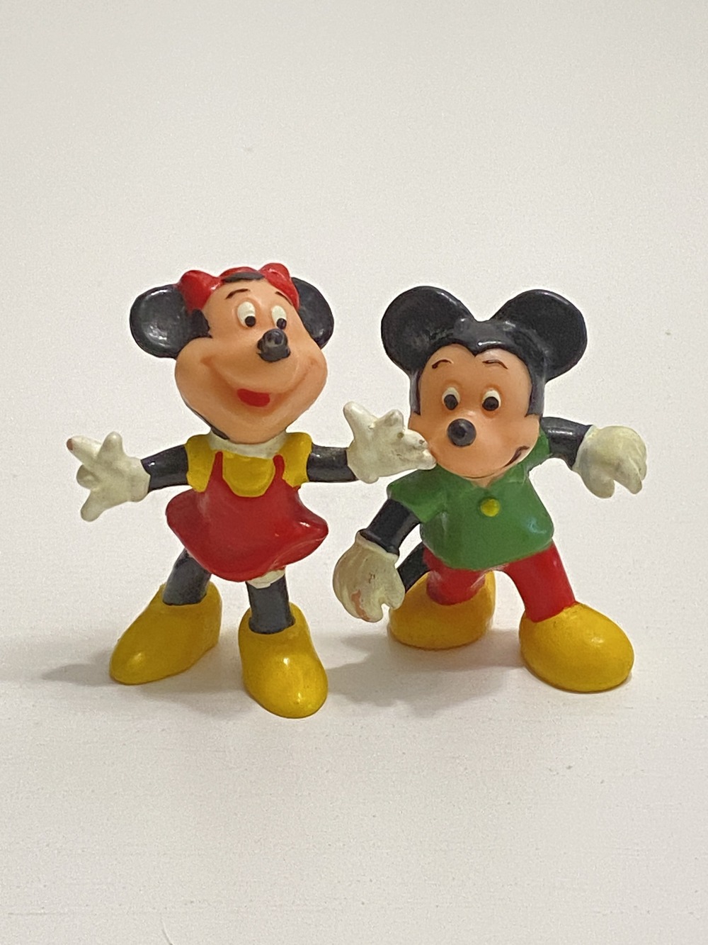 Vintage Disney Mickey and Minnie Figurine Set